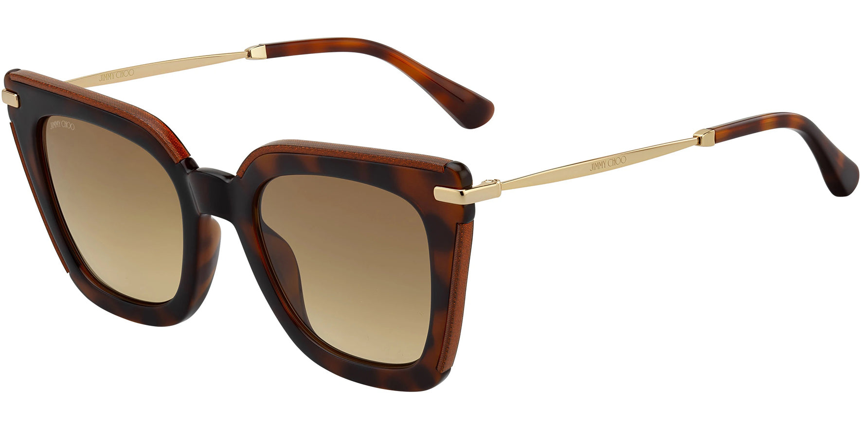 Jimmy Choo Ciara Havana Oversize Square Cat Eye - Eyedictive