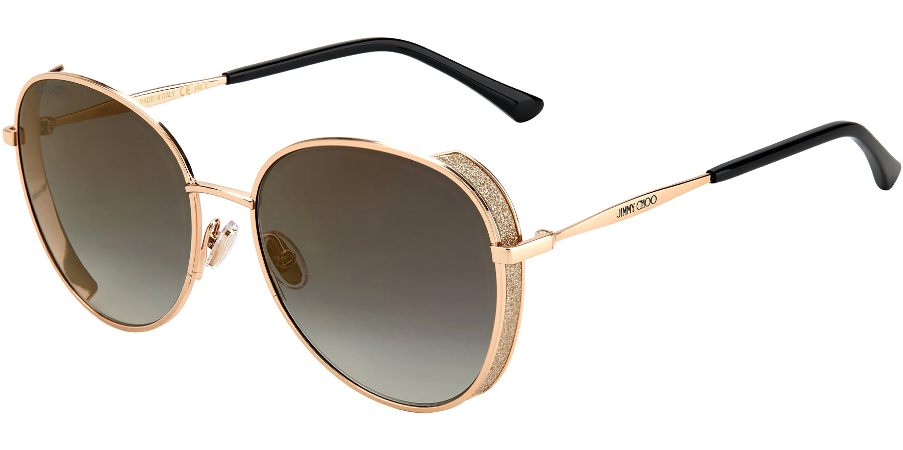 Jimmy Choo Feline Gold-Tone Copper Cat Eye w/ Side Shield - Eyedictive