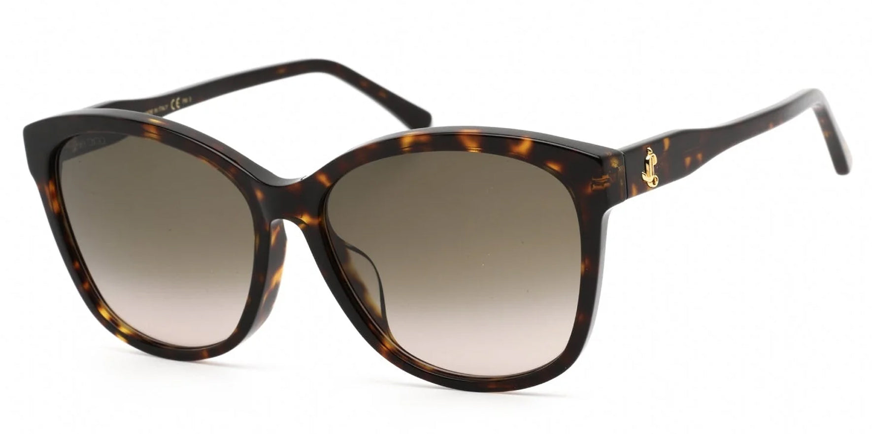 Jimmy Choo Lidie Havana Soft Square w/ Gradient Lens - Eyedictive