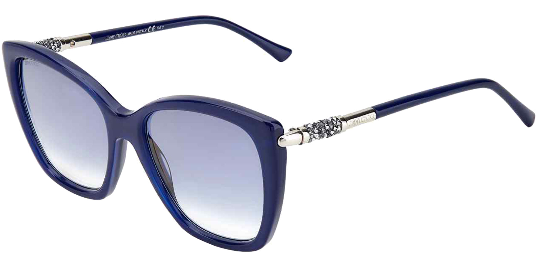 Jimmy Choo Rose Crystal Blue Cat Eye w/ Gradient Lens - Eyedictive