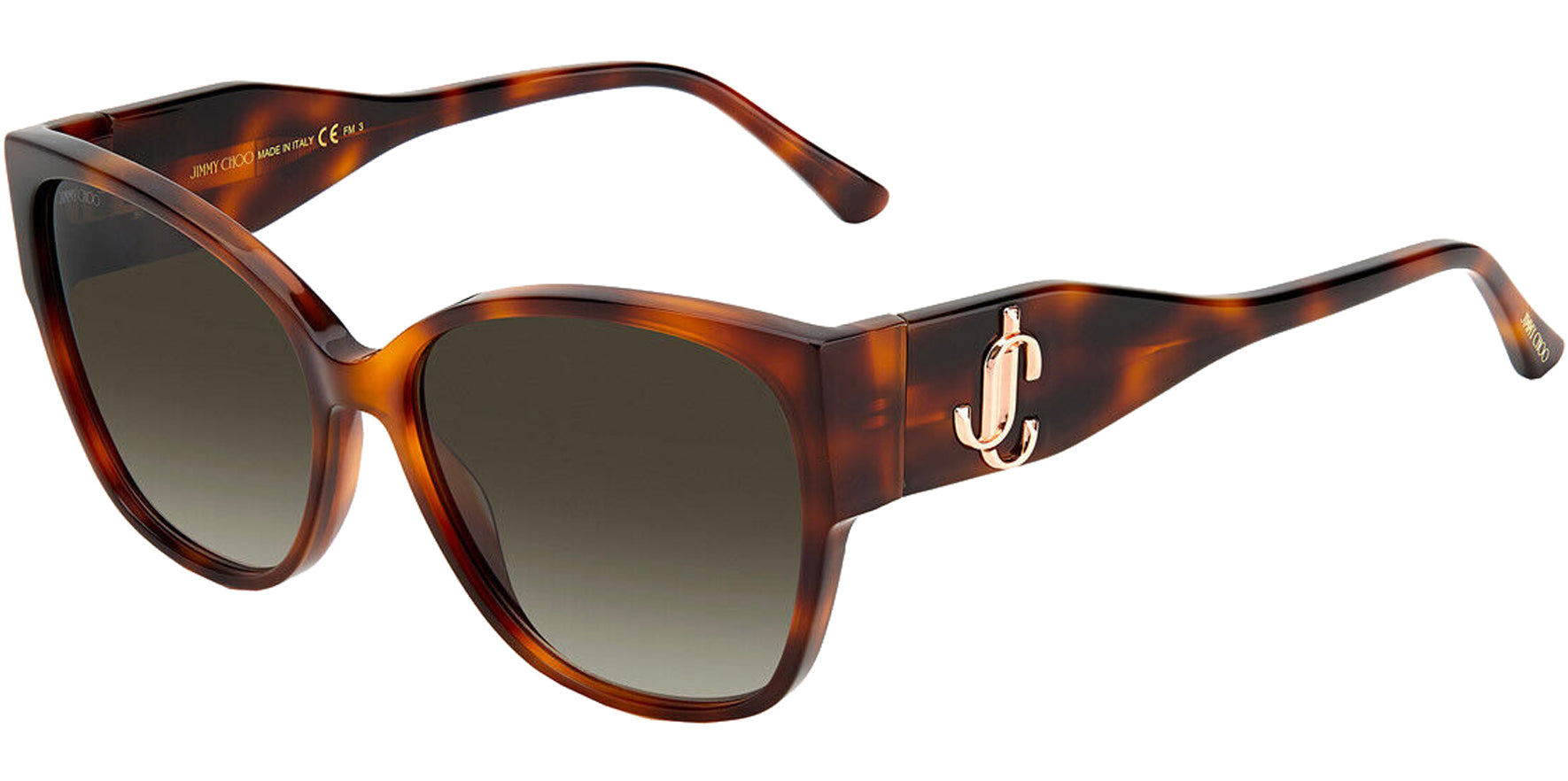 Jimmy Choo Shay Havana Squared Cat Eye