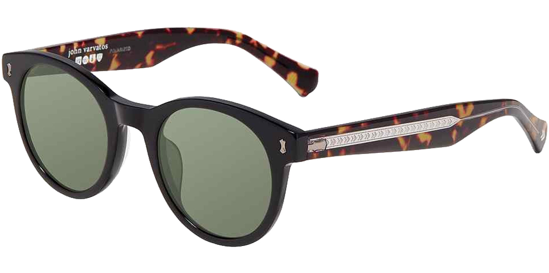 John Varvatos Polarized Black Round - Eyedictive