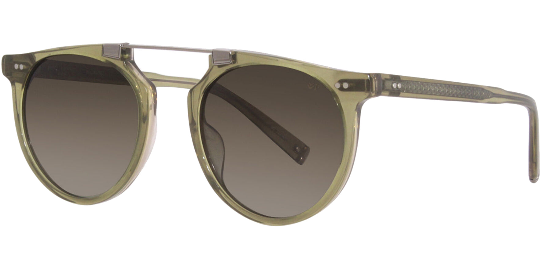 John Varvatos Polarized Olive Crystal Round - Eyedictive