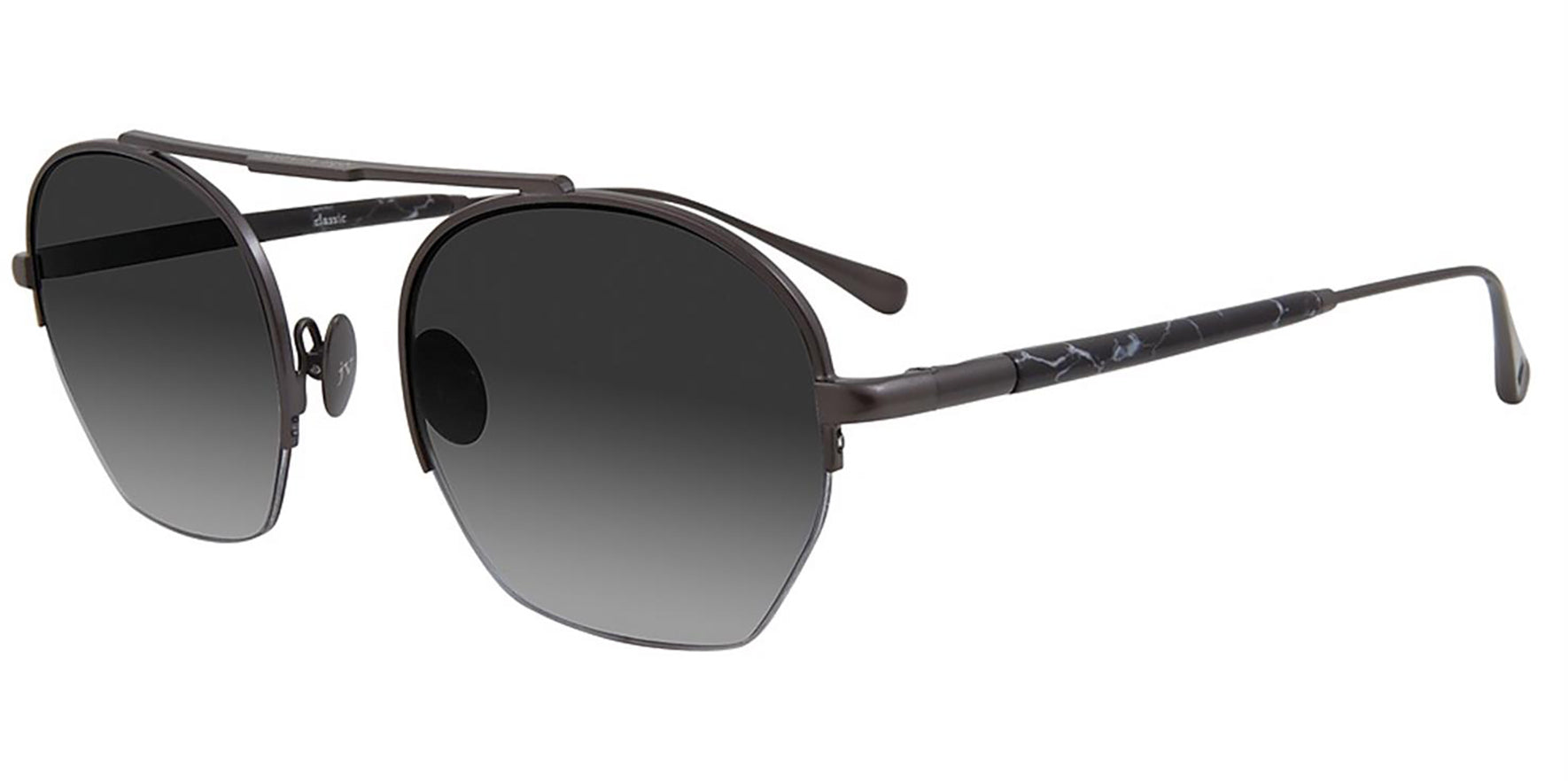 John Varvatos Semi-Rimless Geometric Round