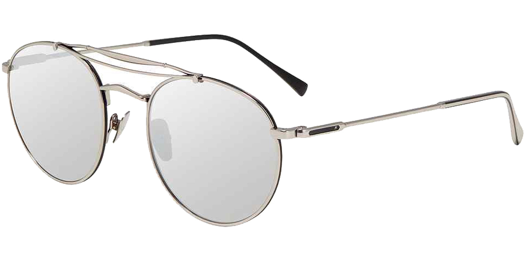 John Varvatos Silver-Tone Round Aviator - Eyedictive