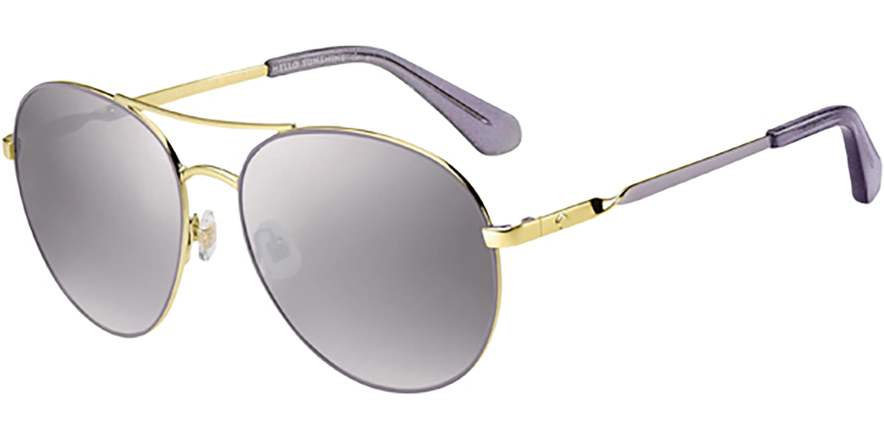 Kate Spade Joshelle Plum/Gold-Tone Aviator - Eyedictive