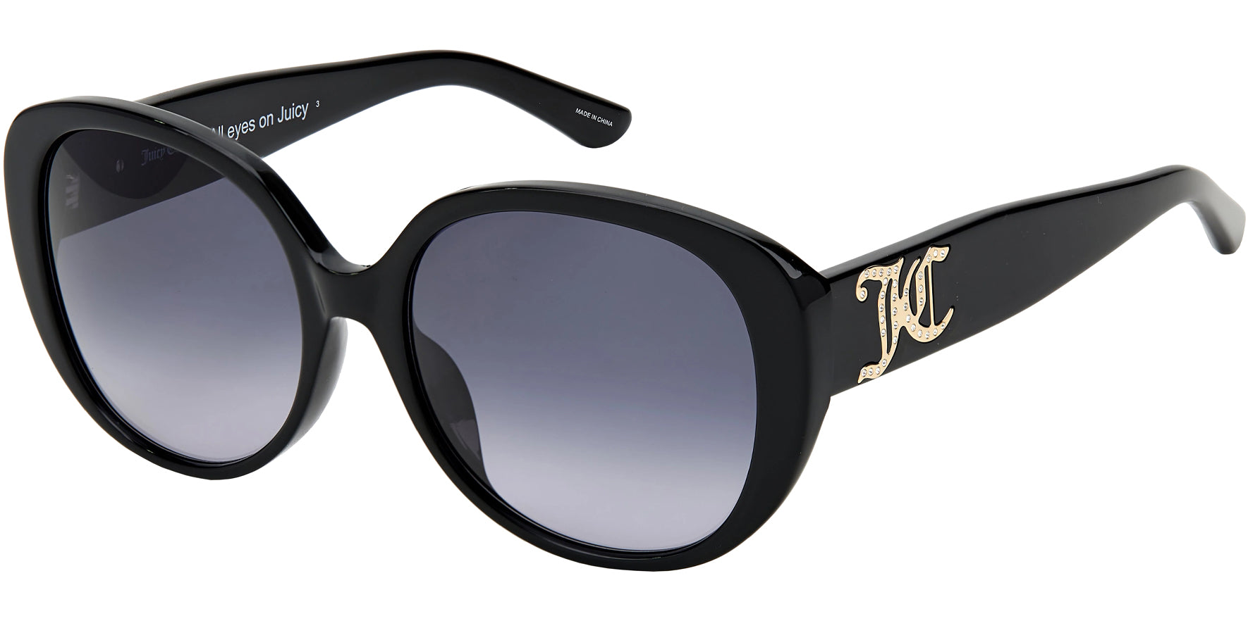 Juicy Couture Black Oversize Oval w/ Gradient Lens - Eyedictive