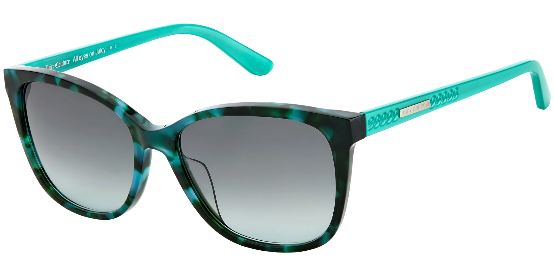 Juicy Couture Green Havana Rounded Cat Eye w/ Gradient Lens - Eyedictive