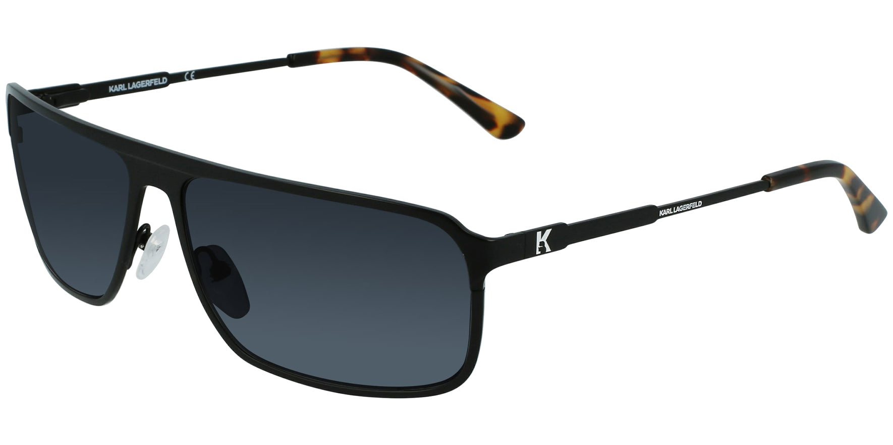 Karl Lagerfeld Matte Black Navigator w/ Gradient Lens - Eyedictive