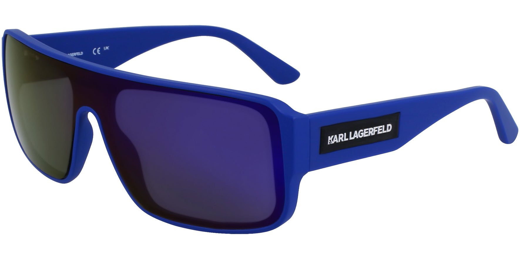 Karl Lagerfeld Matte Light Blue Shield w/ Mirrored Lens