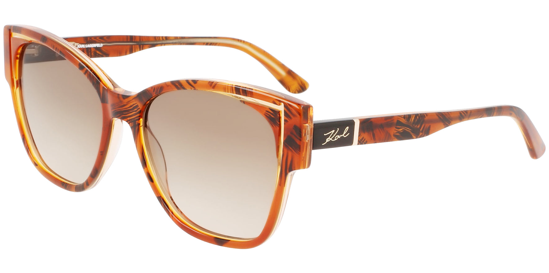 Karl Lagerfeld Texture/Peach Butterfly w/ Gradient Lens - Eyedictive