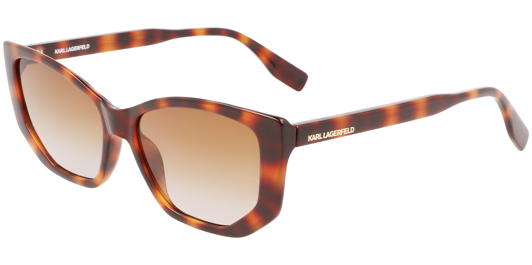 Karl Lagerfeld Tortoise Geometric Cat Eye - Eyedictive