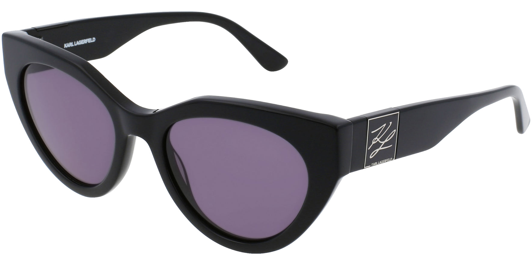 Karl Lagerfeld Black Round Cat Eye