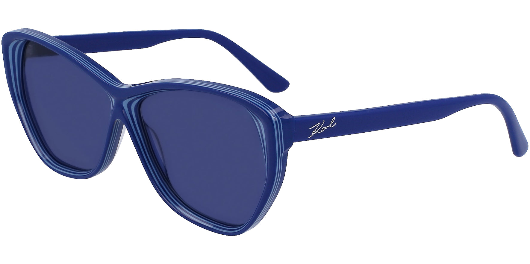 Karl Lagerfeld Women's Dark Blue Azure Beveled Cat Eye