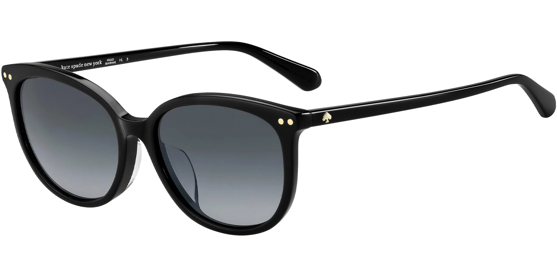 Kate Spade Alina Black Rounded Cat Eye w/ Gradient Lens - Eyedictive