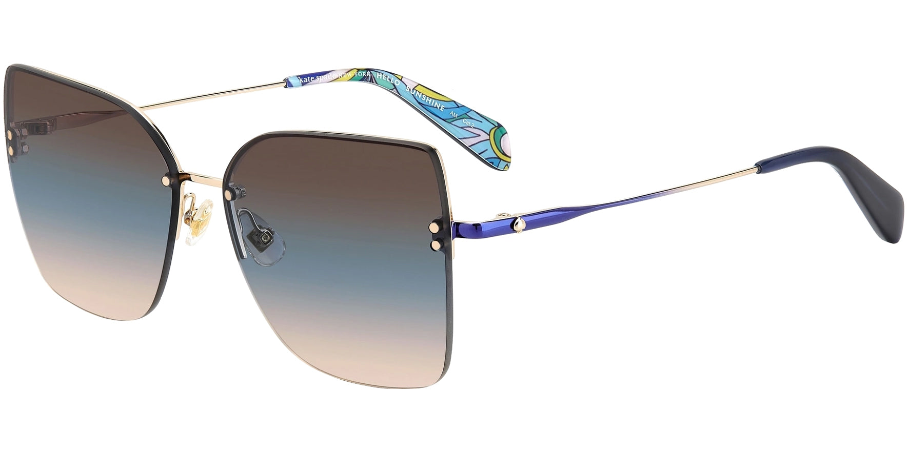 Kate Spade Ariella Rimless Butterfly w/ Multi-Gradient Lens - Eyedictive