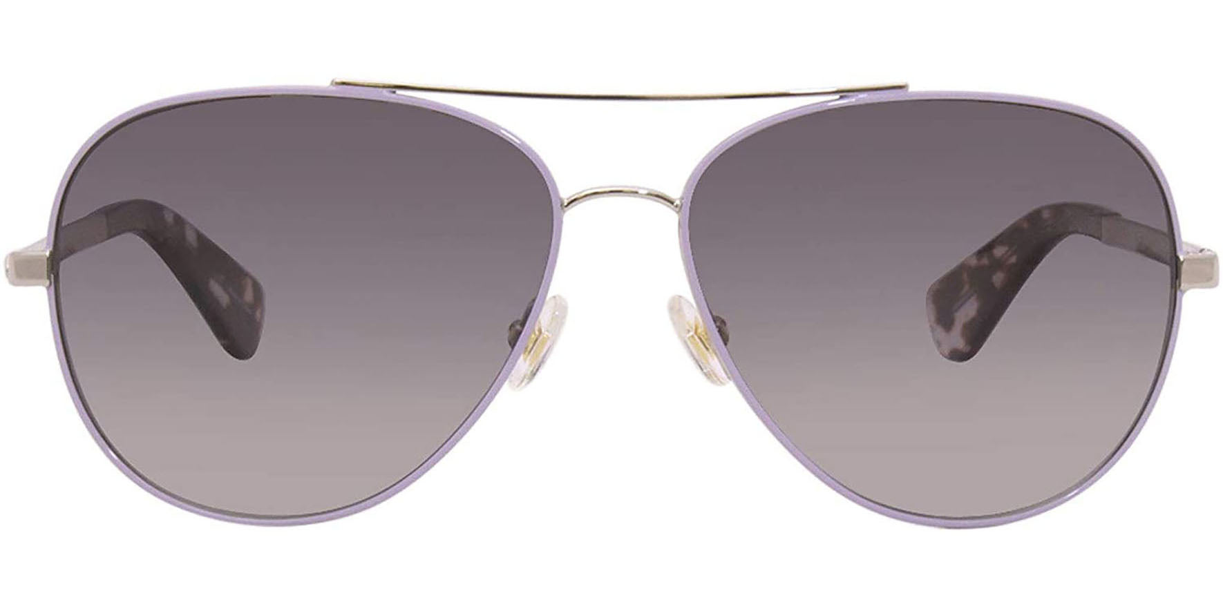 Kate Spade Avaline 2 Polarized Plum/Silver-Tone Aviator - Eyedictive