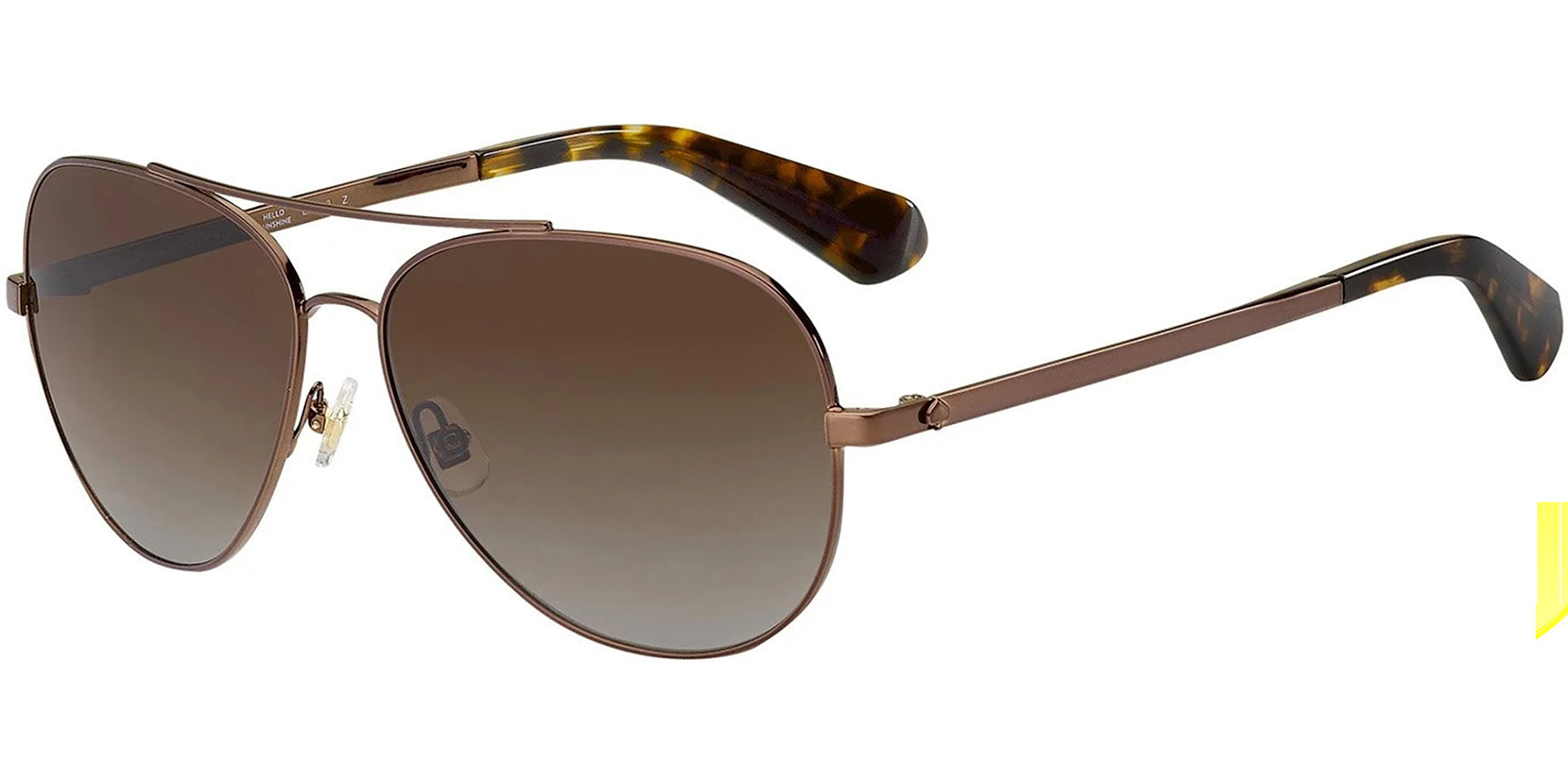 Kate Spade Avaline Polarized Brown Aviator w/ Gradient Lens - Eyedictive