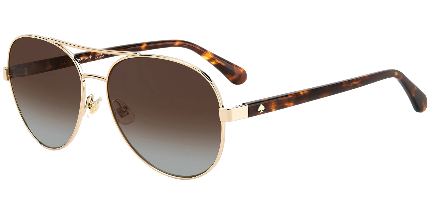 Kate Spade Averie Gold-Tone Aviator w/ Gradient Lens