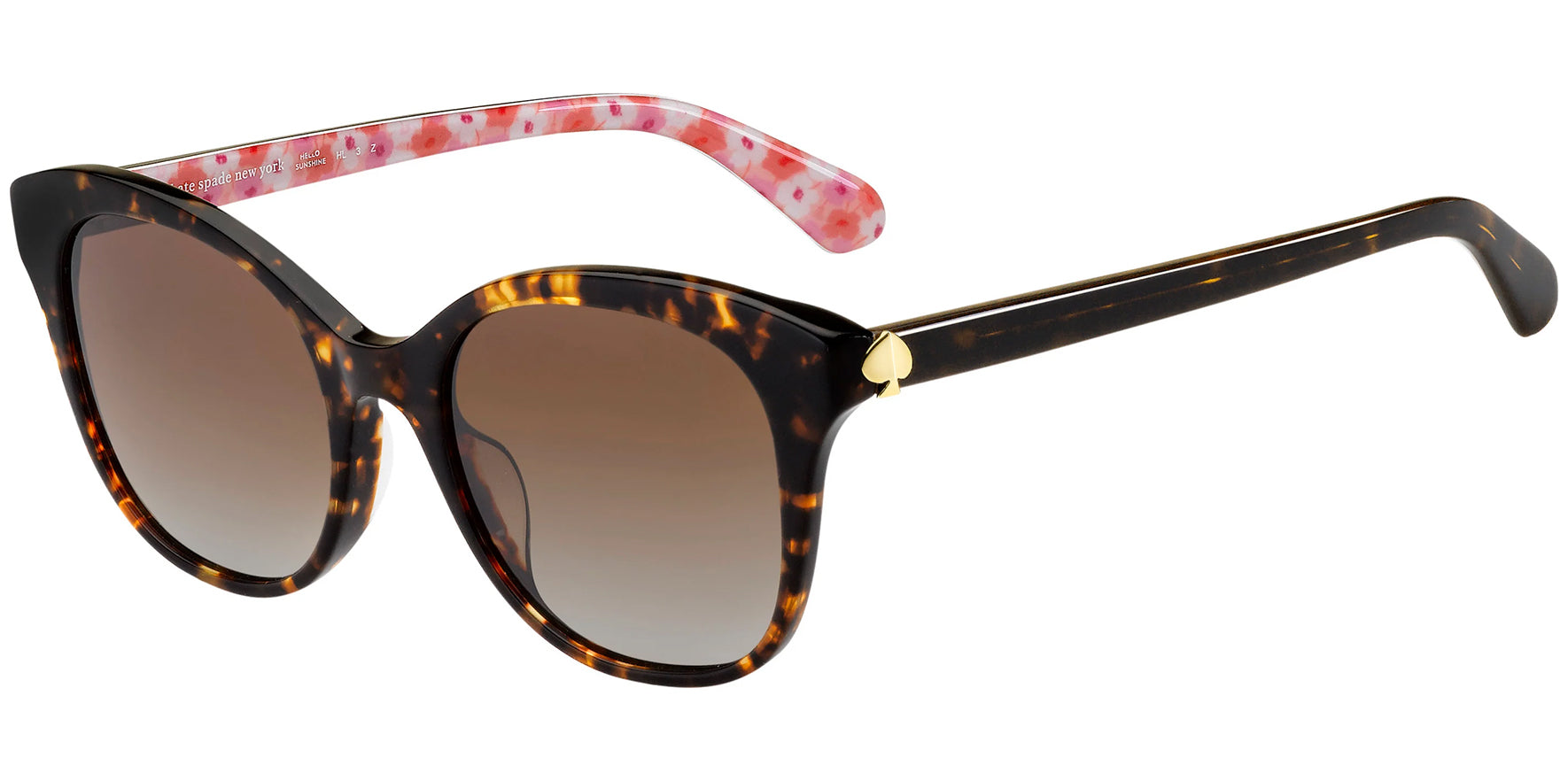 Kate Spade Bianka Polarized Havana/Pink Pattern Cat Eye