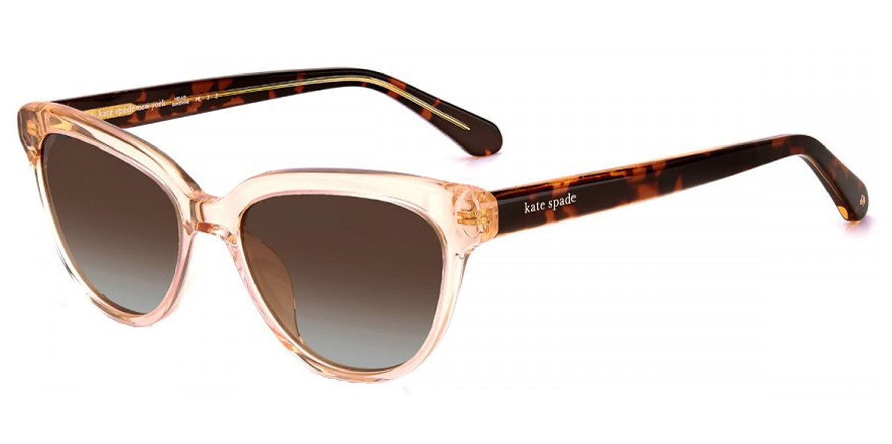 Kate Spade Cayenne Polarized Pink Crystal Oval Cat Eye