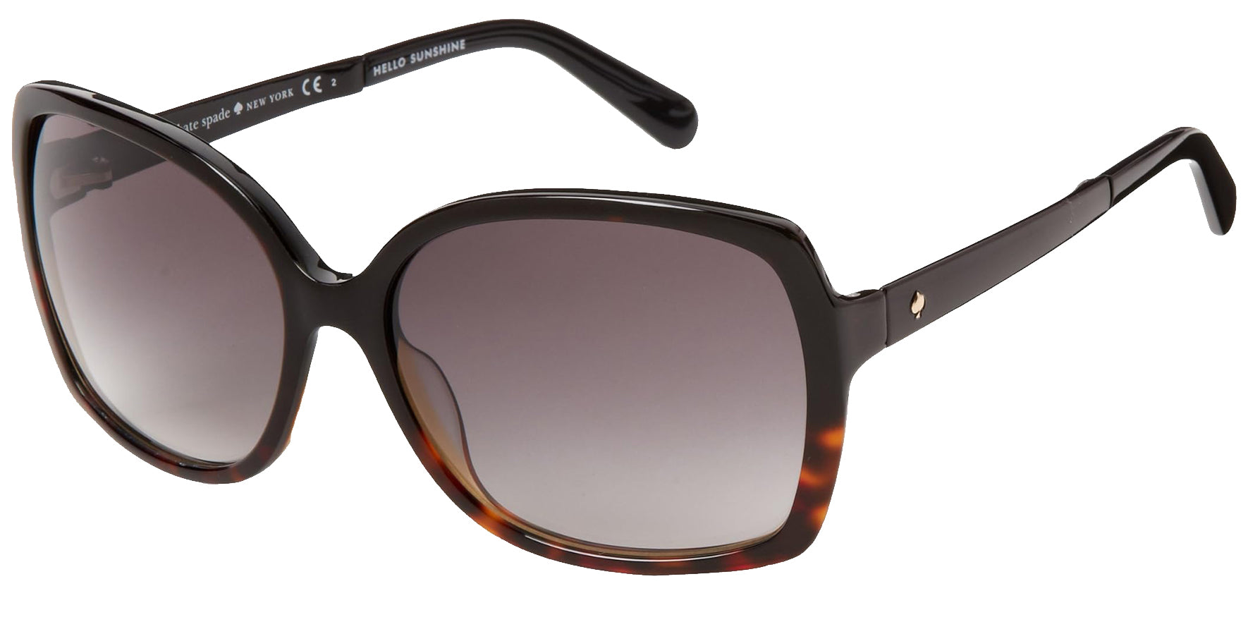 Kate Spade Darilynn Black/Tortoise Fade Butterfly w/ Gradient Lens