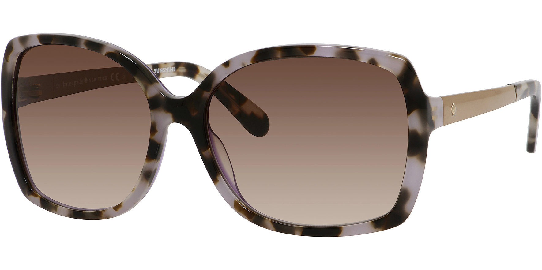 Kate Spade Darilynn Tortoise Lavender Butterfly w/ Gradient Lens - Eyedictive