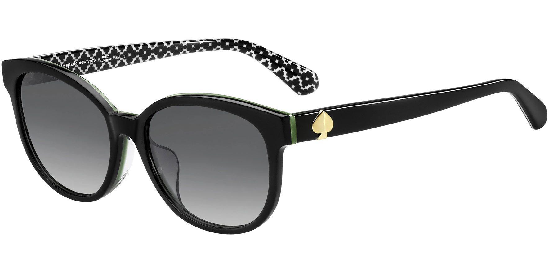 Kate Spade Emaleigh Classic Black Round w/ Gradient Lens - Eyedictive