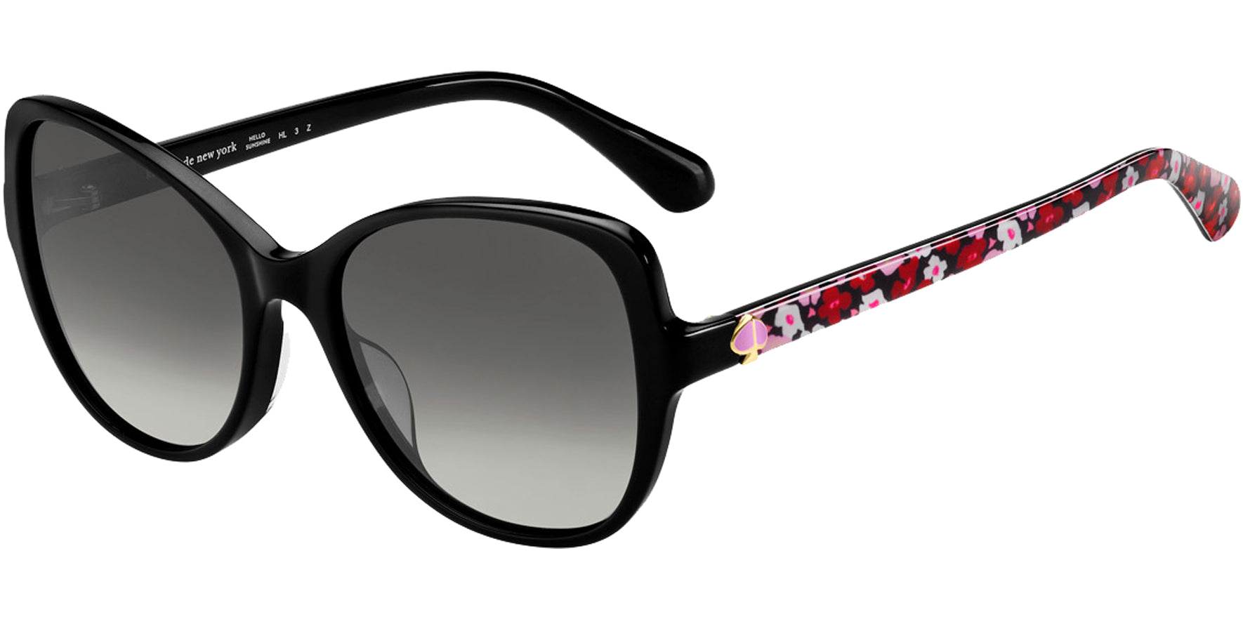 Kate Spade Esmae Polarized Black/Floral Butterfly - Eyedictive