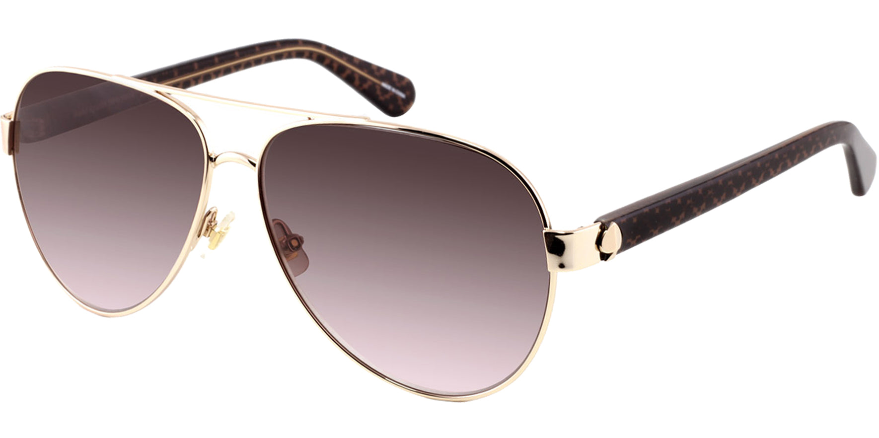 Kate Spade Geneva Aviator w/ Spade Patterned Temples &amp; Gradient Lens - Eyedictive