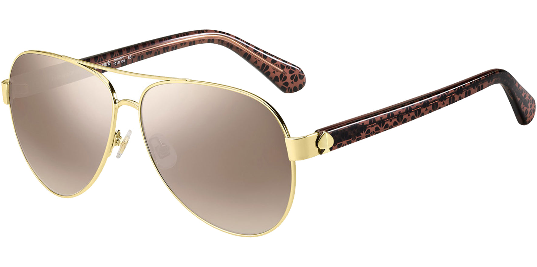 Kate Spade Geneva Aviator w/ Spade Patterned Temples &amp; Gradient Lens - Eyedictive