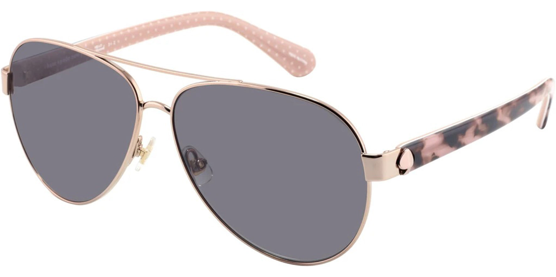 Kate Spade Geneva Polarized Rose Gold-Tone Aviator - Eyedictive