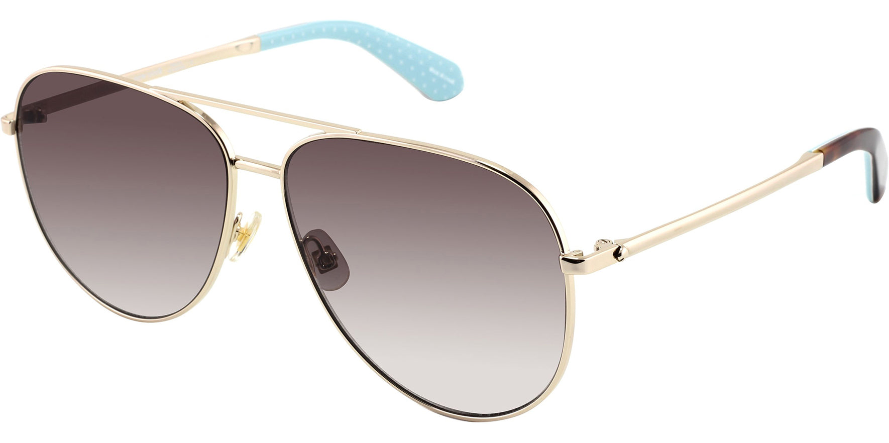 Kate Spade Isla Gold-Tone Aviator w/ Gradient Lens - Eyedictive