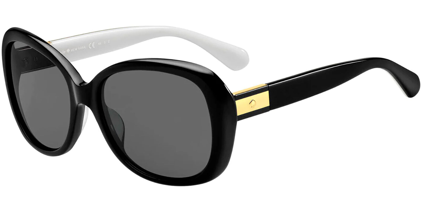 Kate Spade Judyann Polarized Black Mod Butterfly