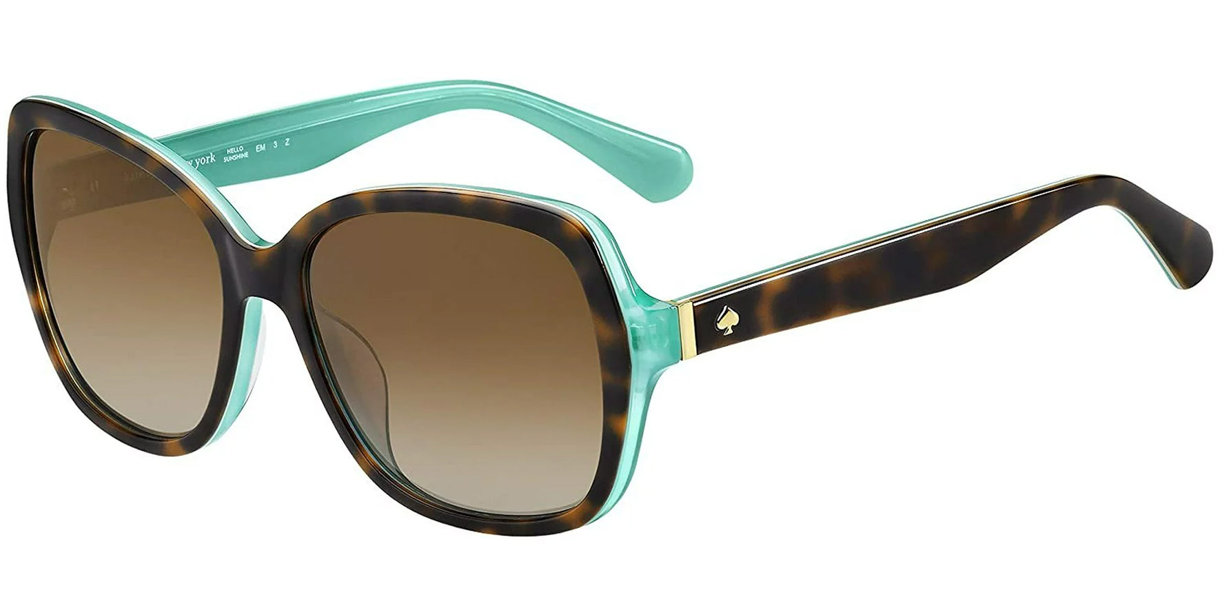 Kate Spade Karalyn Polarized Havana/Aqua Butterfly Sunglasses - Eyedictive