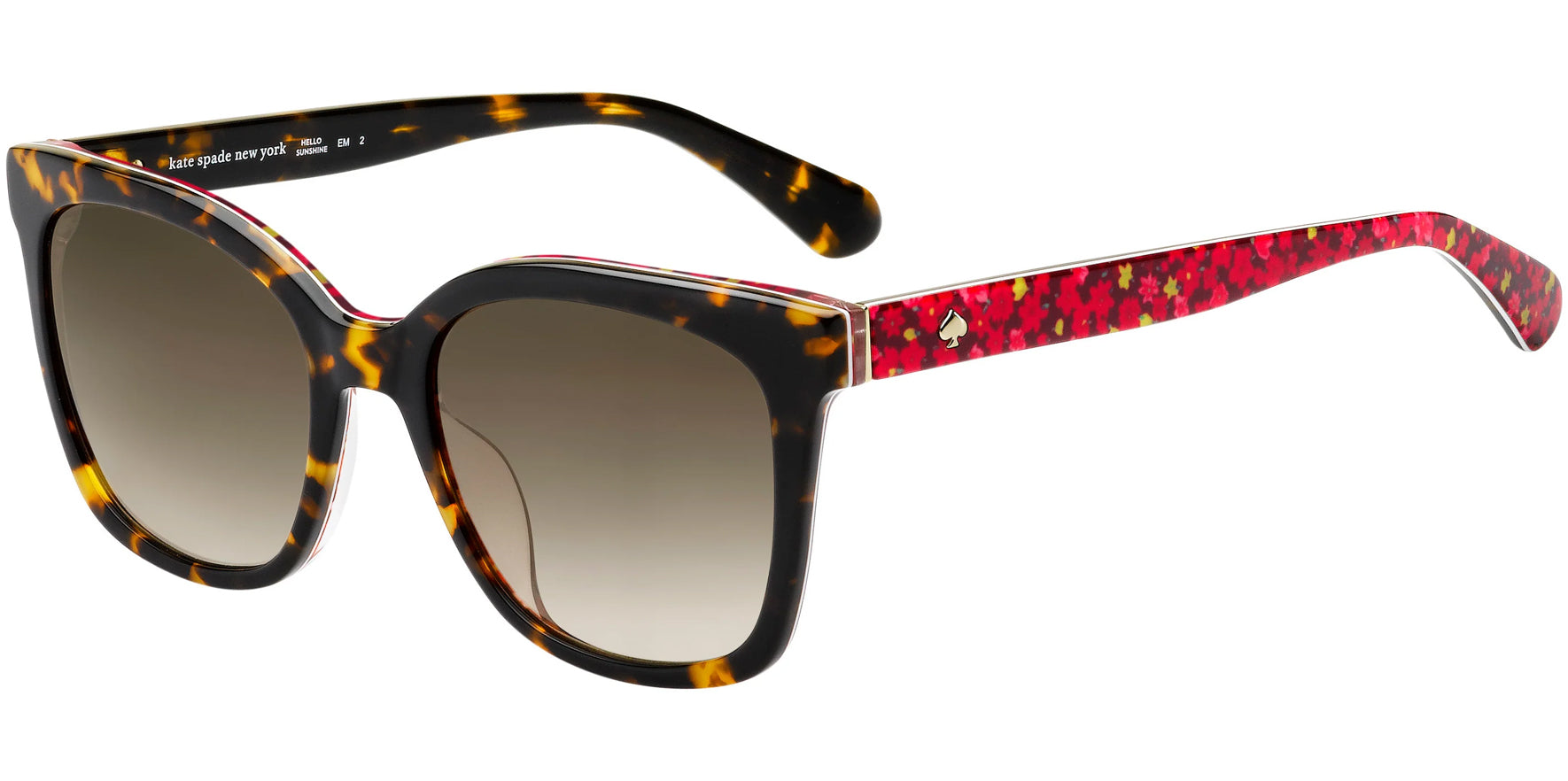 Kate Spade Kiya Havana/Floral Pattern Squared Cat Eye