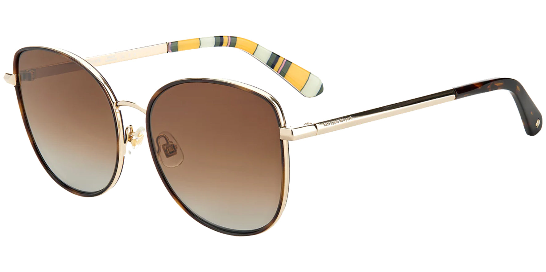 Kate Spade Maryam Polarized Gold-Tone/Havana Metal Butterfly