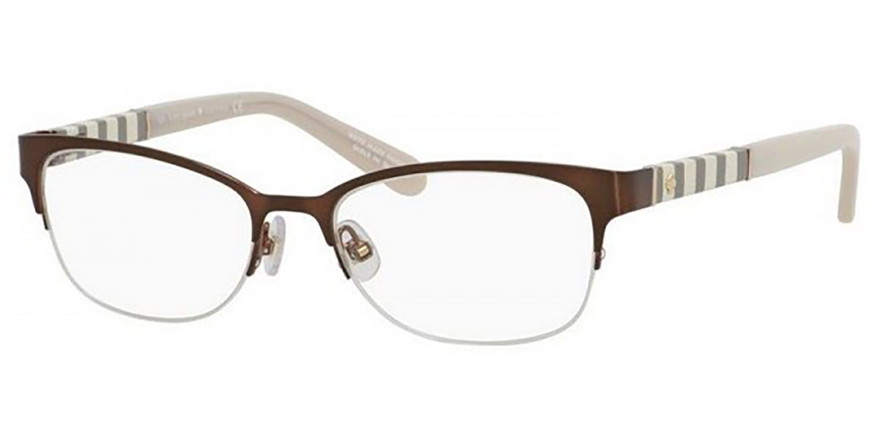 Kate Spade Valary Stainless Steel Semi-Rimless Brow-Line Eyeglass Frames - Eyedictive