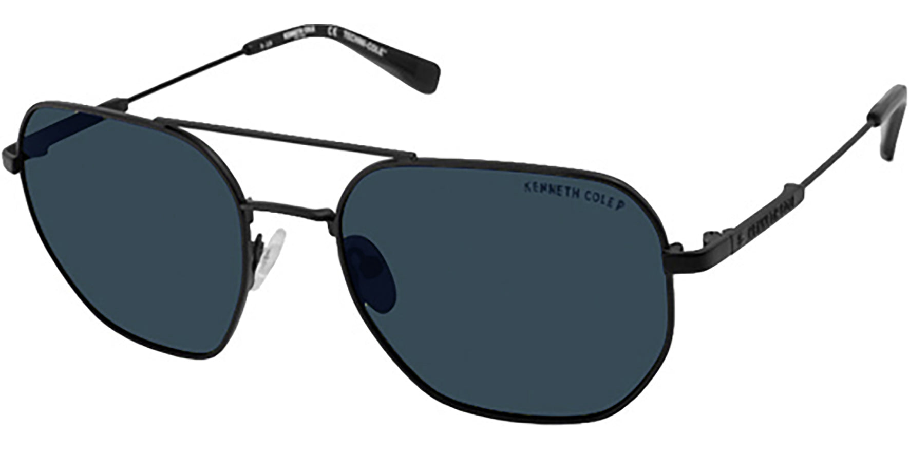 Kenneth Cole Techni-Cole Polarized Geometric Aviator - Eyedictive