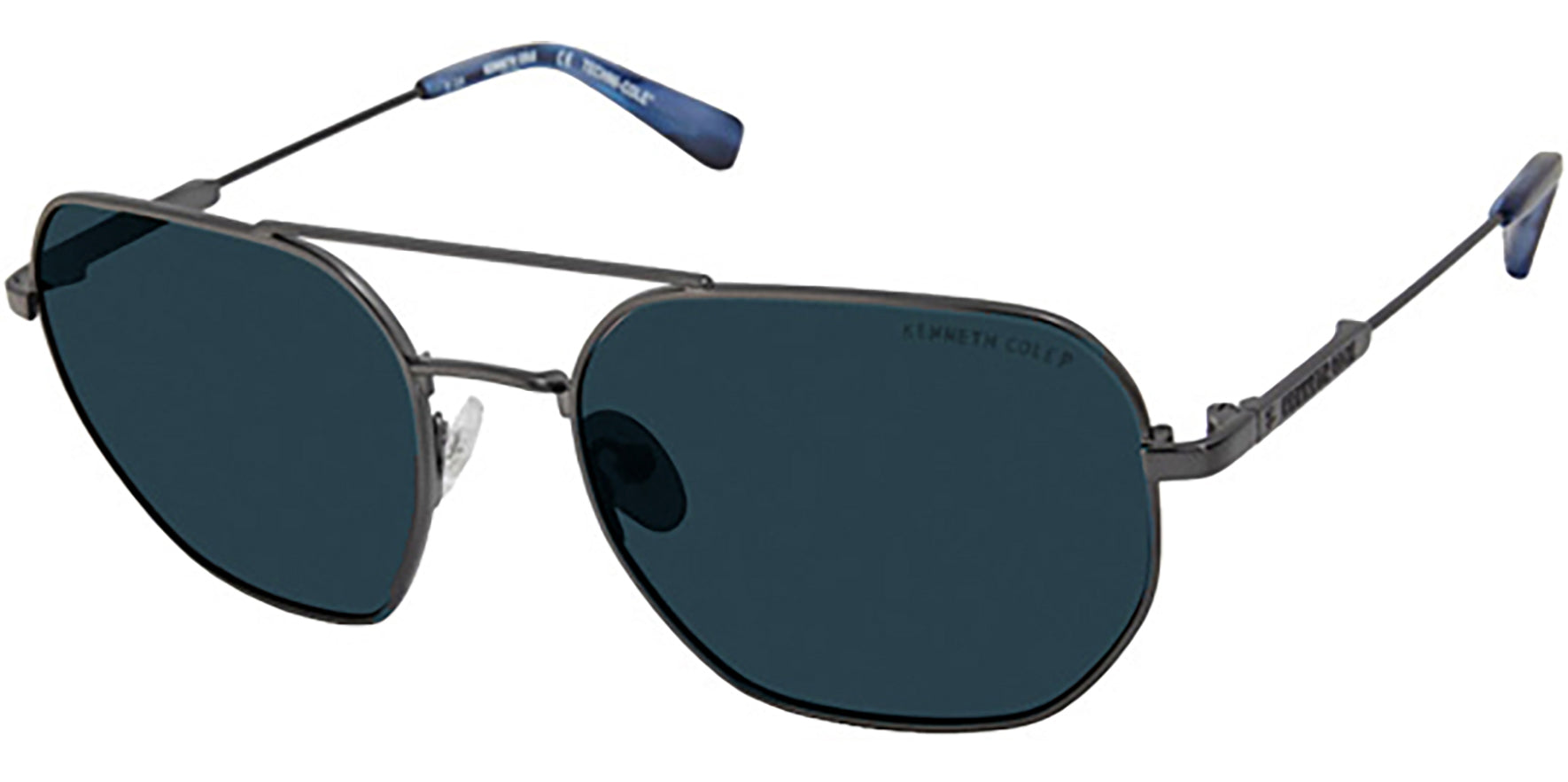 Kenneth Cole Techni-Cole Polarized Geometric Aviator - Eyedictive