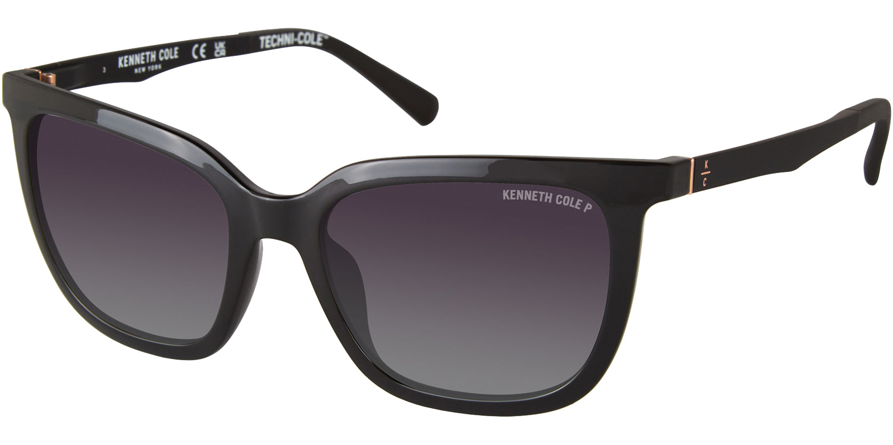 Kenneth Cole New York Polarized Square Cat-Eye w/ Flex Temples