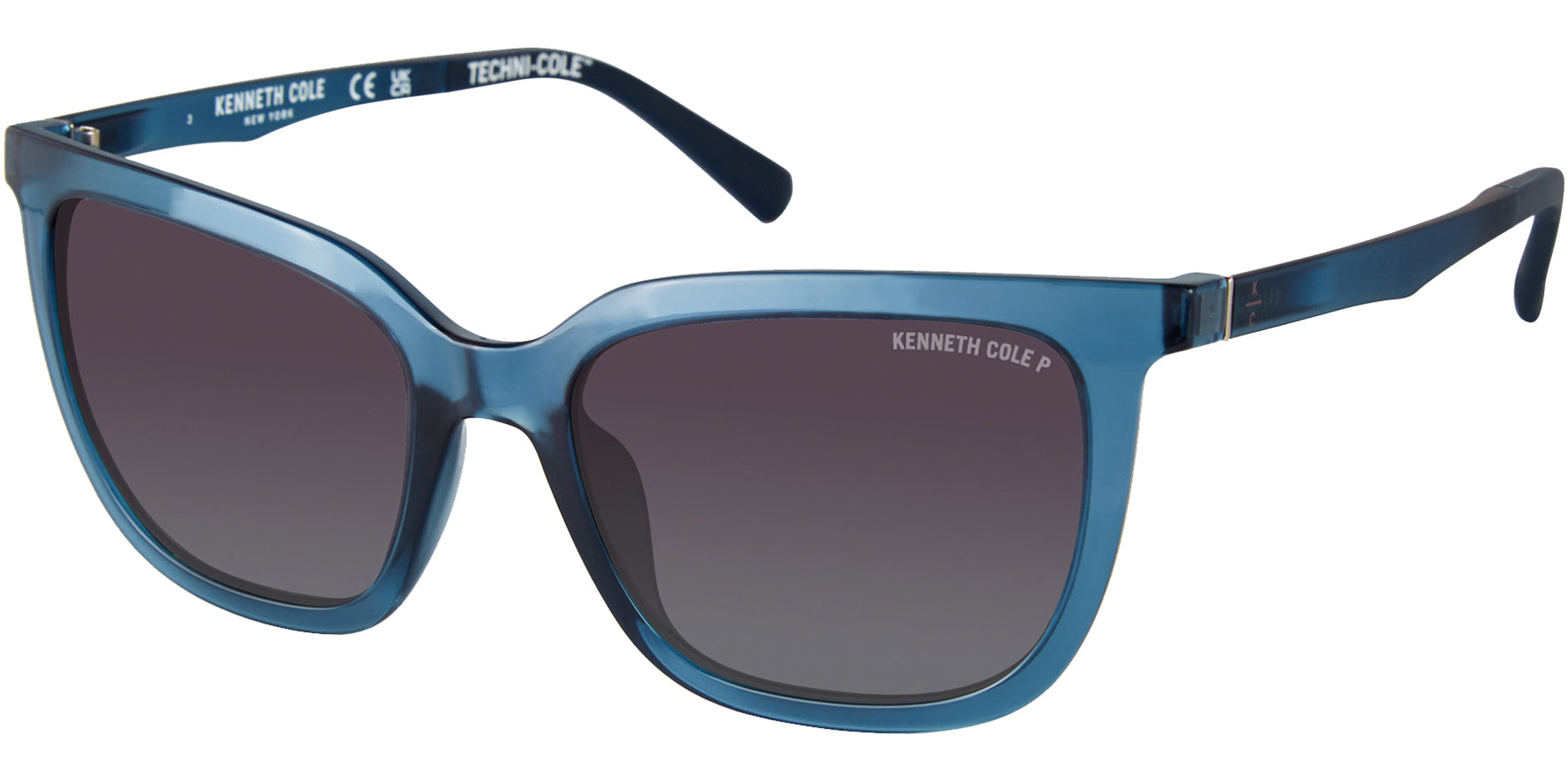 Kenneth Cole New York Polarized Square Cat-Eye w/ Flex Temples