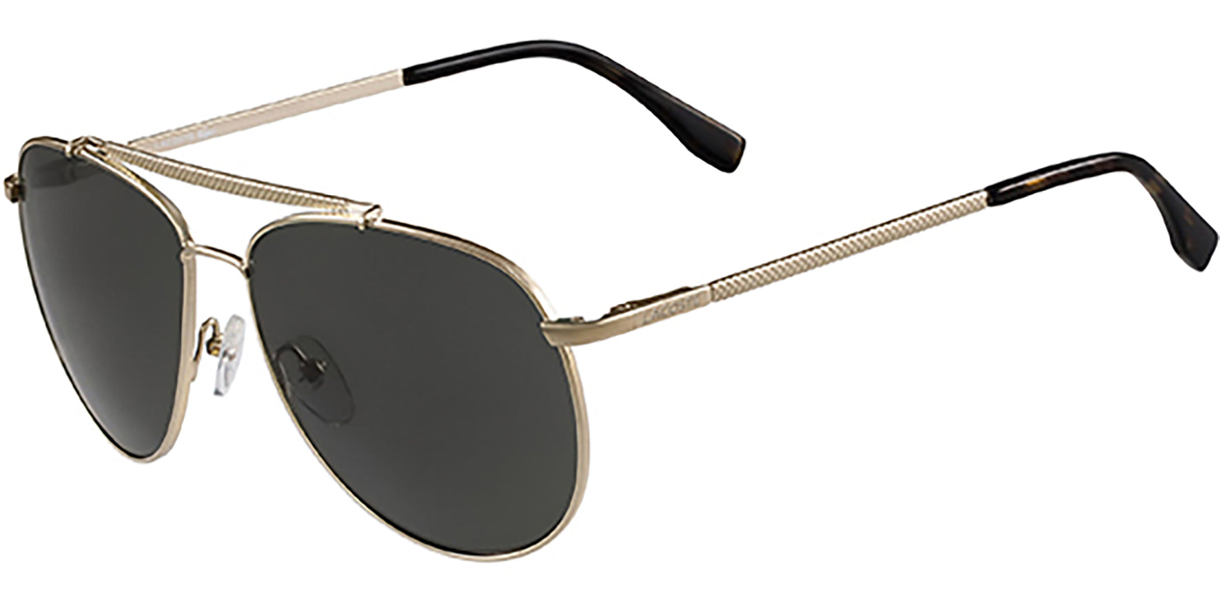 Lacoste Polarized Modern Aviator w/ Pique Detail