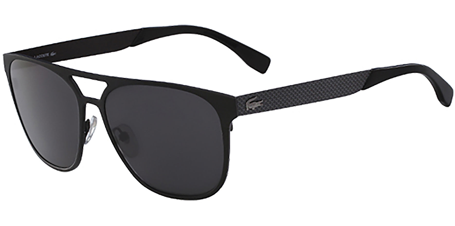 Lacoste Matte Stainless Steel Flat-Top Aviator - Eyedictive