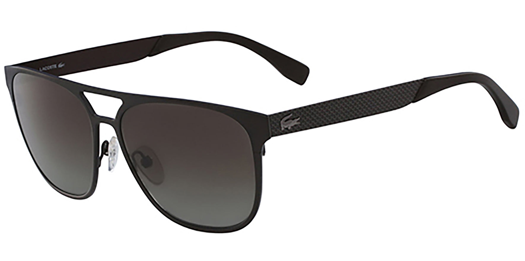 Lacoste Matte Stainless Steel Flat-Top Aviator - Eyedictive