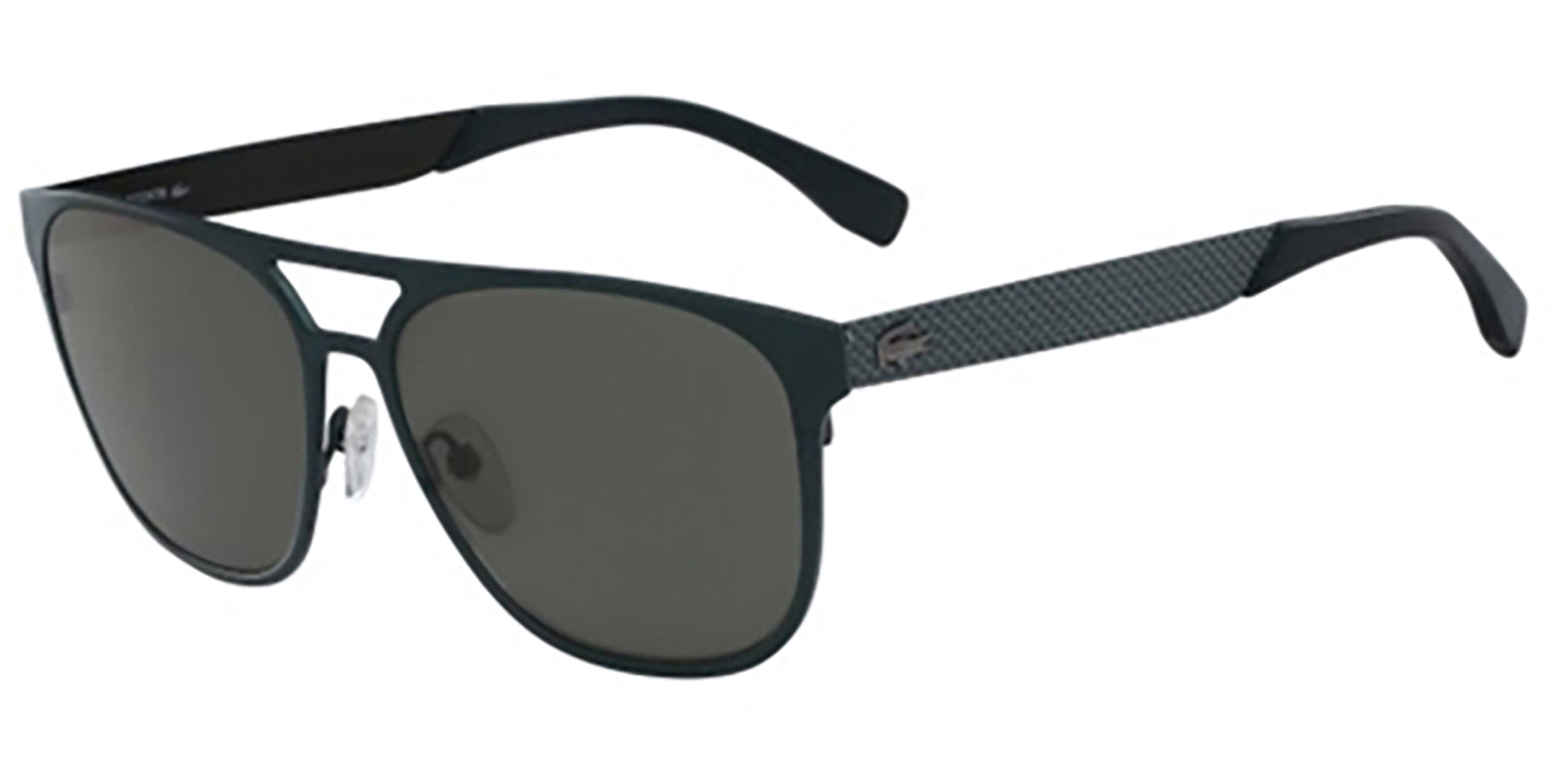 Lacoste Matte Stainless Steel Flat-Top Aviator - Eyedictive