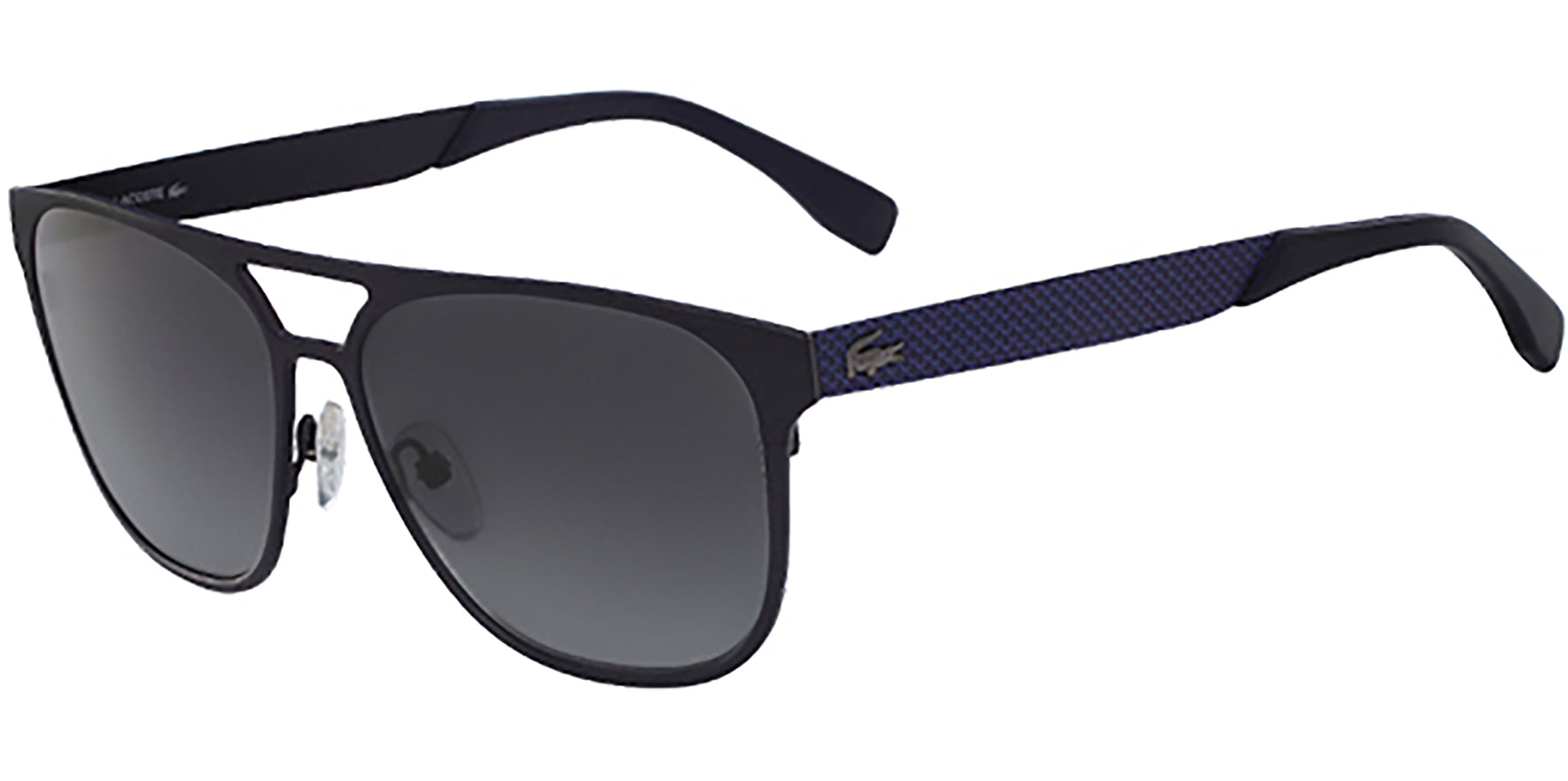 Lacoste Matte Stainless Steel Flat-Top Aviator - Eyedictive