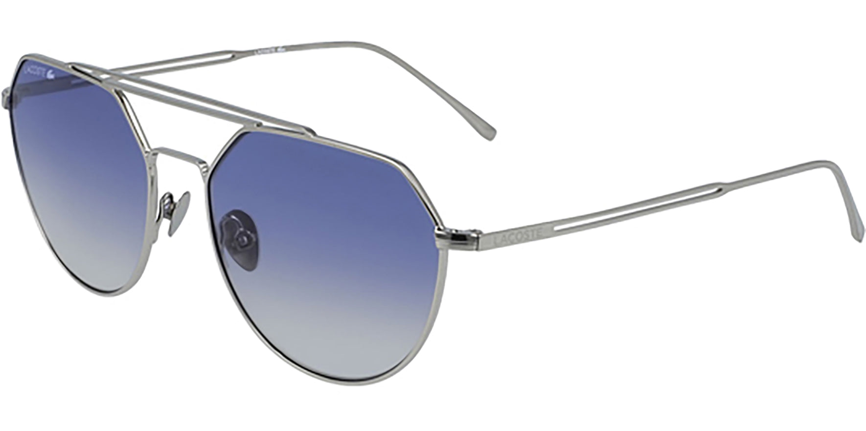 Lacoste Geometric Aviator Sunglasses w/ Zeiss Lens - Eyedictive