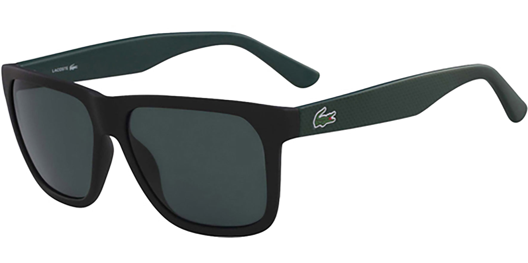 Lacoste Matte Onyx/Green Petite Pique Soft Square Classic - Eyedictive