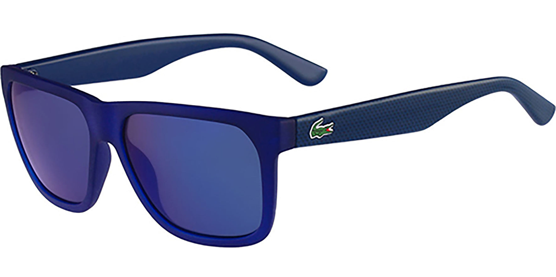 Lacoste Matte Soft Square w/ Blue Flash Lens - Eyedictive